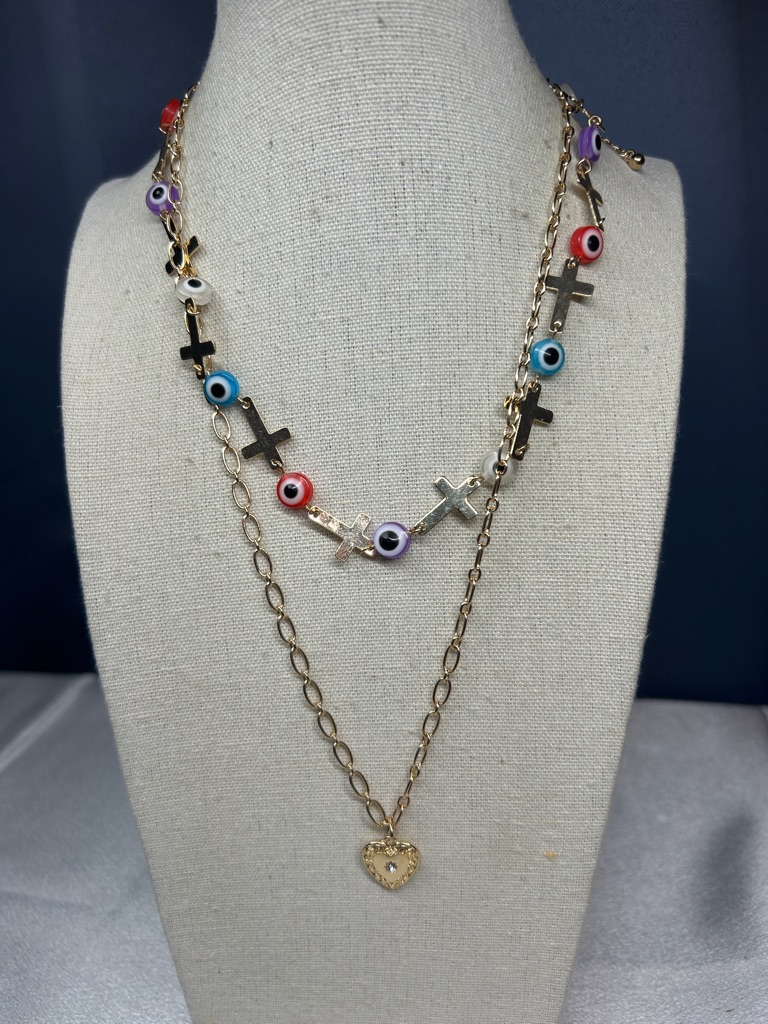 Charming Charlie Gold Tone Double Layer Necklace